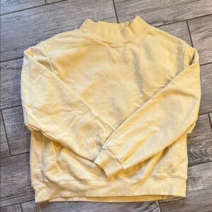 Women's Beige Mock Neck Sweatshirt